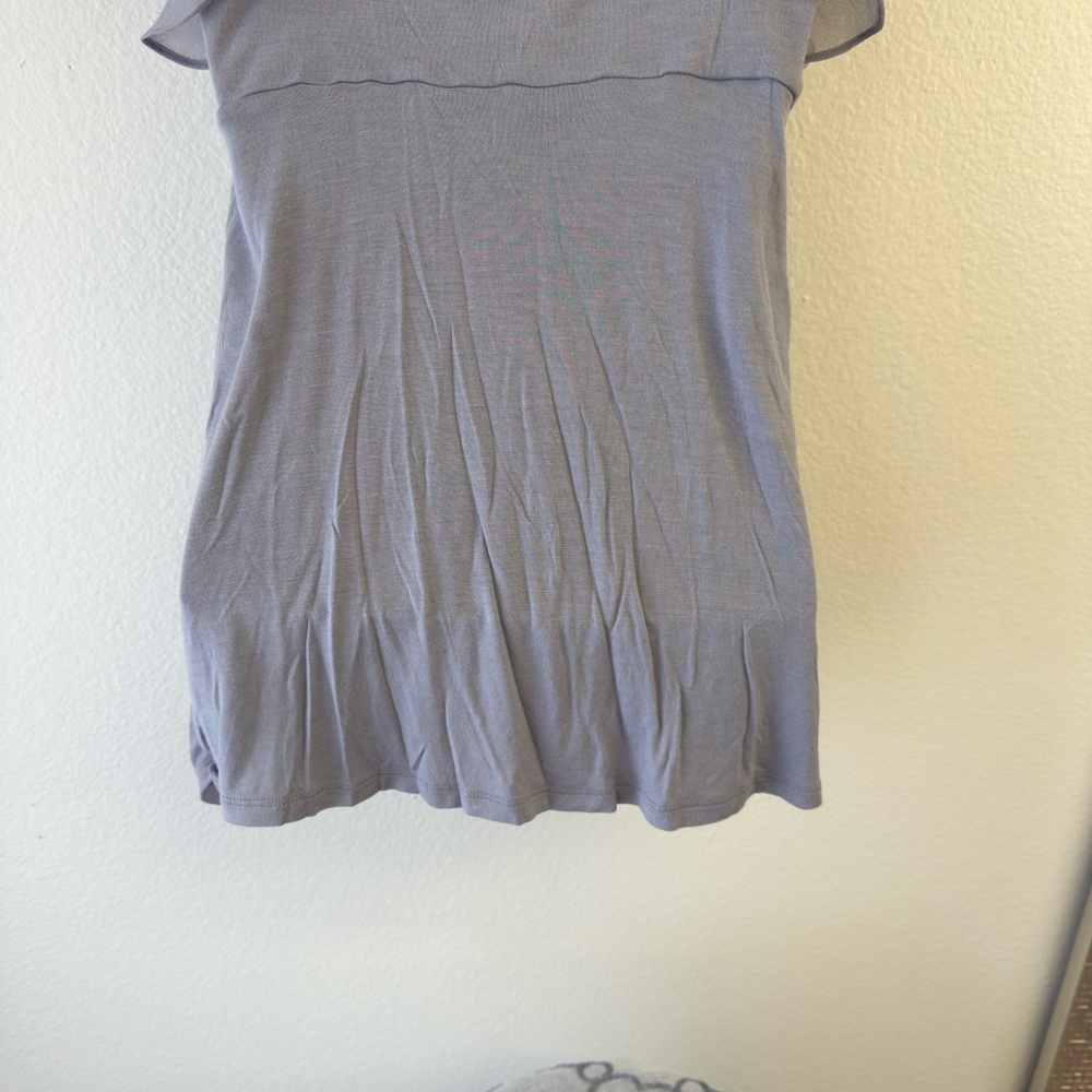 Express Lavender Ruffle Chiffon Camisole - Picture 4 of 4